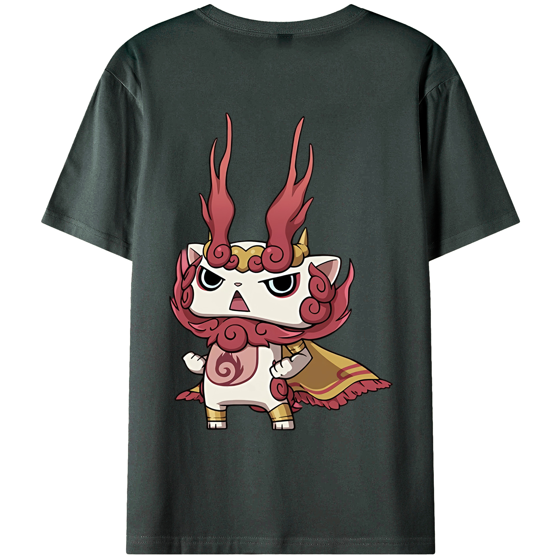 （画像用） 妖怪ウォッチ Yo-kai Watch 綿100％ メンズ半袖Tシャツ（バックプリント） 通気性